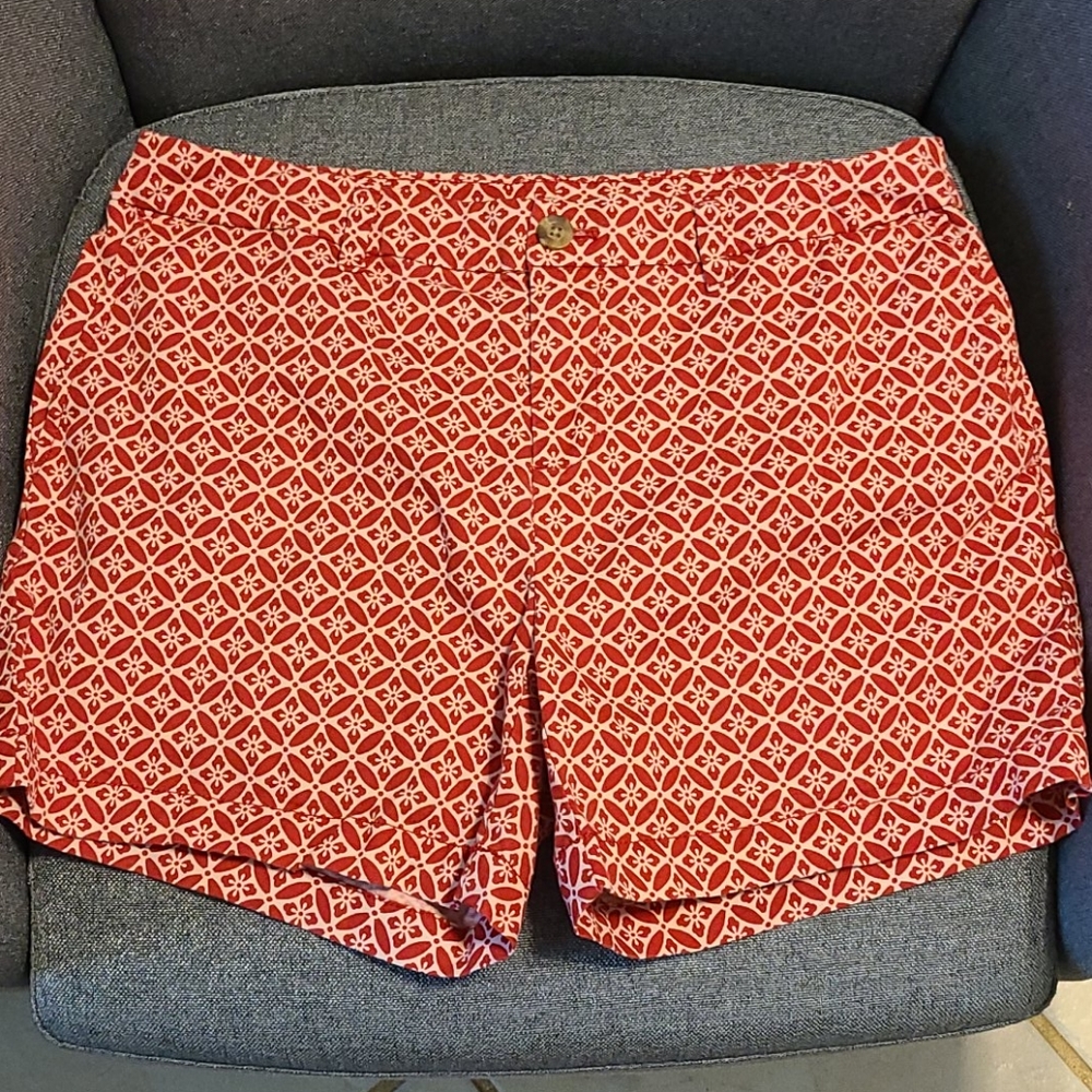 Red and white faded glory shorts